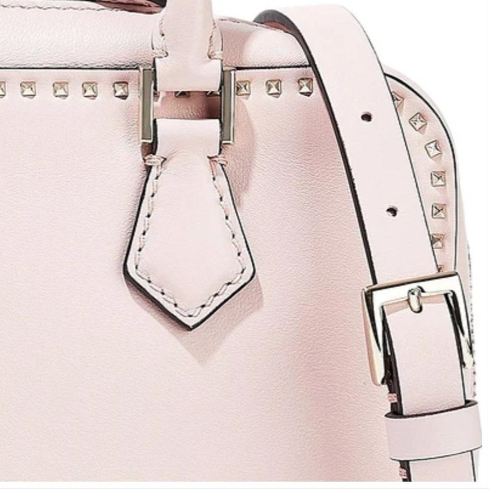 NEW Valentino Stud Stitching Leather Bag - Picture 3 of 8